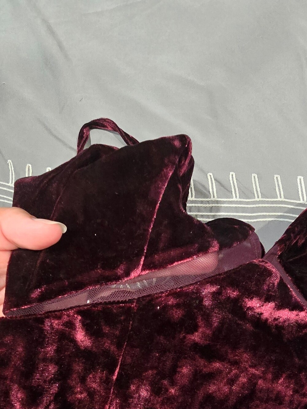 Free People Intimately Low Key Crushin Velvet Maxi Slip Dress Size Small - Picture 5 of 10
